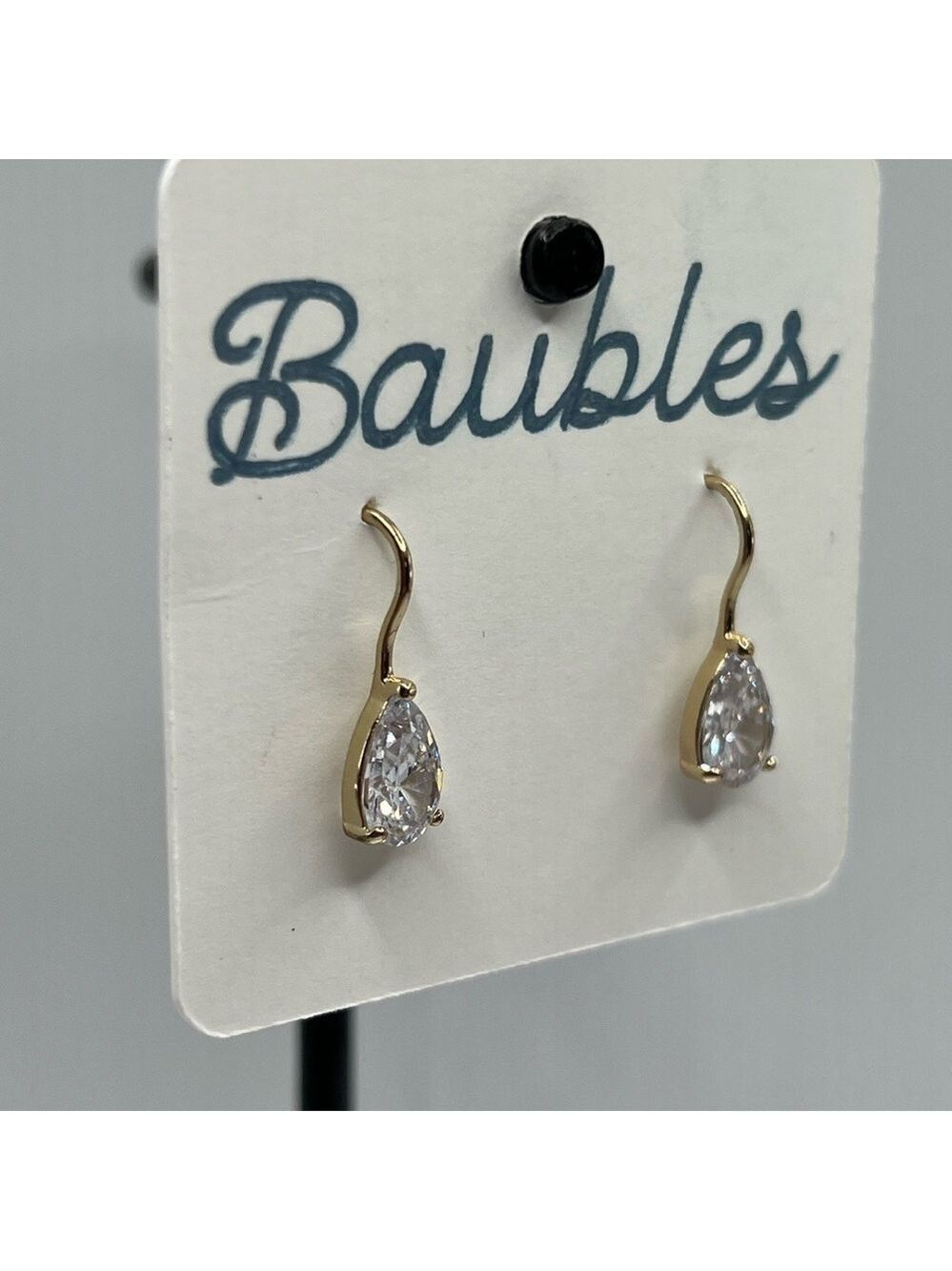 Gold and Silver Teardrop Earrings Dainty Elegant